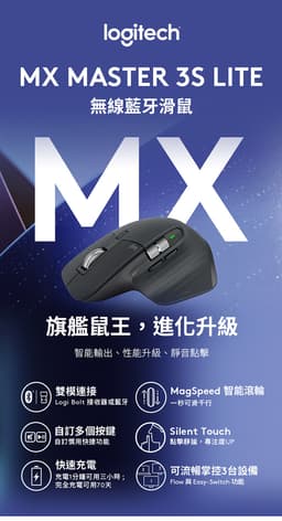 Logitech MX Master 3S 無線滑鼠